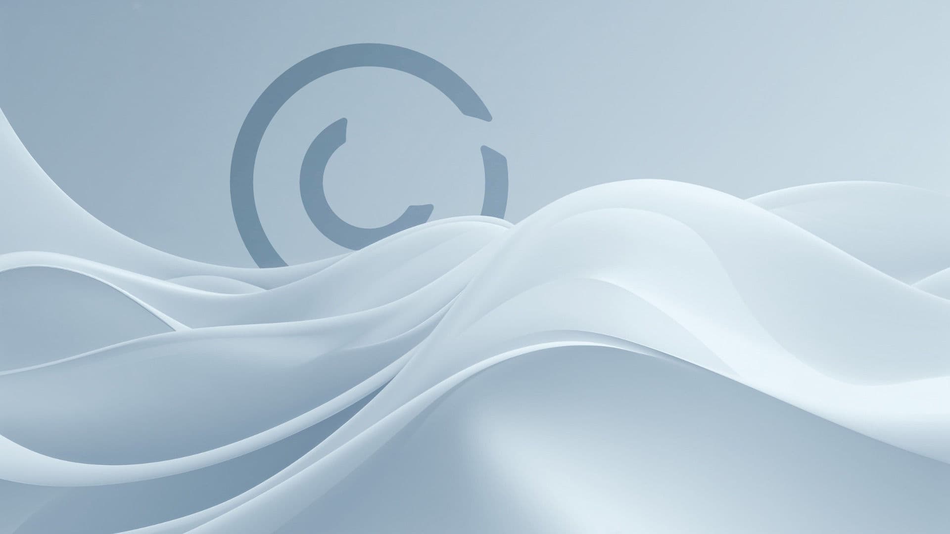 Accelerate - Abstract flowing waves with spiral symbol in blue color