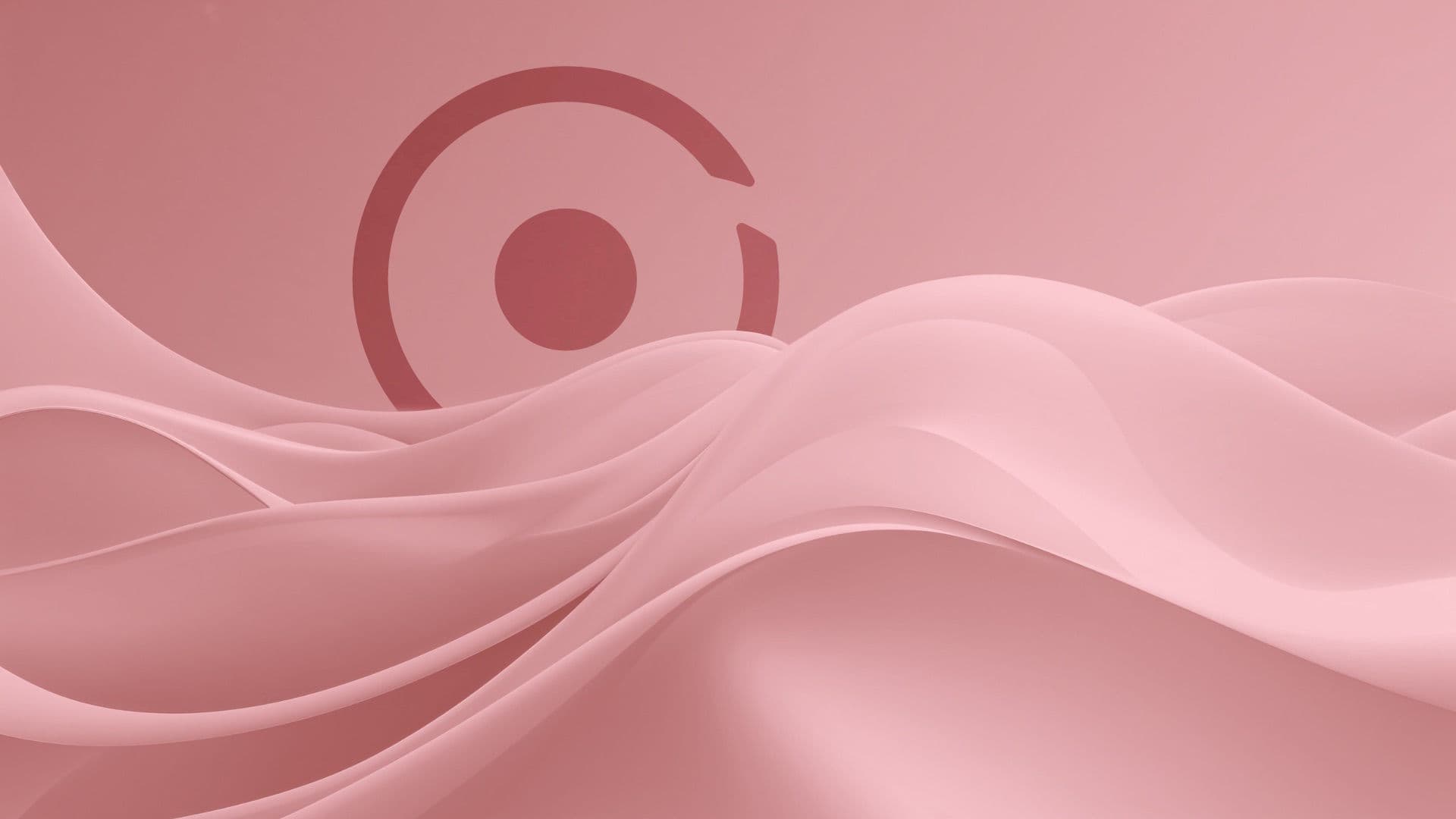 Focus - Abstract flowing waves with target symbol in red color
